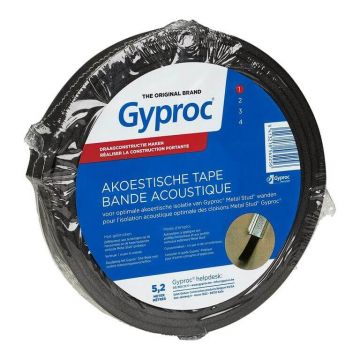 Gyproc Akoestische Afdichtingsband PE Zwart 5,2m G109390