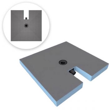 Wedi Fundo Integro receveur de douche | 1000 mm x 1000 mm x 90 mm | Écoulement centré