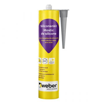 Weber Mastic de silicone | 310 ml | Gris Clair