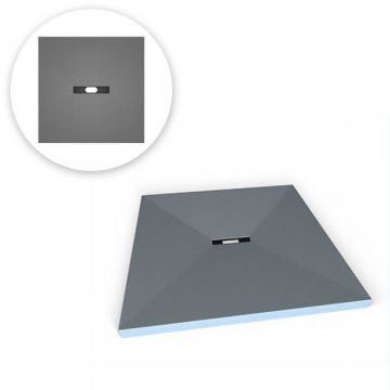 Wedi Fundo Riofino Receveur | 900 mm x 900 mm x 50 mm | Écoulement linéaire de 300 mm