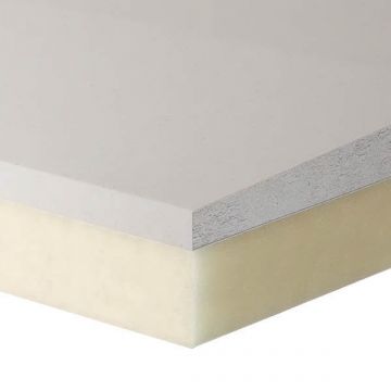 Gypsotherm Plaque de plâtre avec isolation de 2,6 m x 1,2 m x 12,5 mm + 40mm