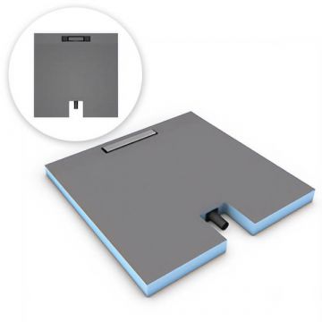 Wedi Fundo Plano Linea Receveur | 900 mm x 900 mm x 70 mm | Écoulement linéaire de 300 mm