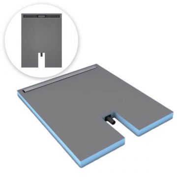 Wedi Fundo Plano Linea Receveur | 1200 mm x 800 mm x 70 mm | Écoulement linéaire de 700 mm