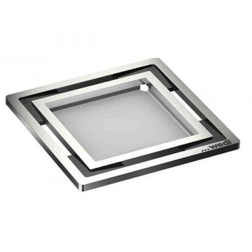 Wedi Fundo Fino 7.1 Grille d'évacuation Inox | 115 x 115 mm