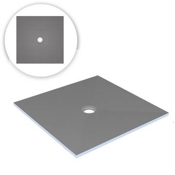 Wedi Fundo Ligno Plus receveur de douche 1200 x 1200 mm | Écoulement centré