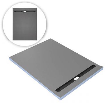 Wedi Fundo Riolito Receveur | 1200 mm x 800 mm x 50 mm | Écoulement linéaire de 700 mm